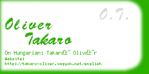 oliver takaro business card